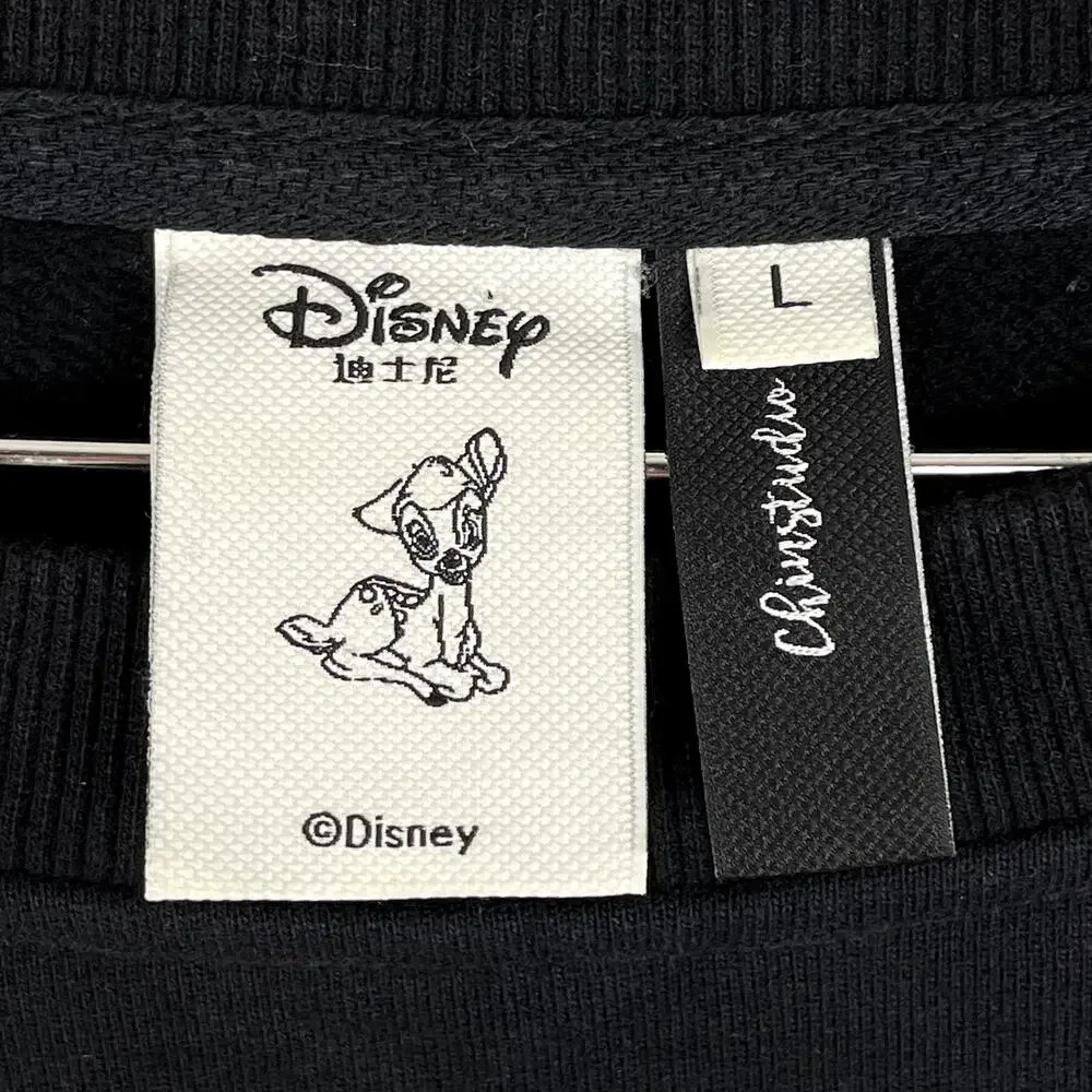 Disney‎ X ChinStudio Bambi Oversized Black Graphic Crewneck Sweatshirt Large